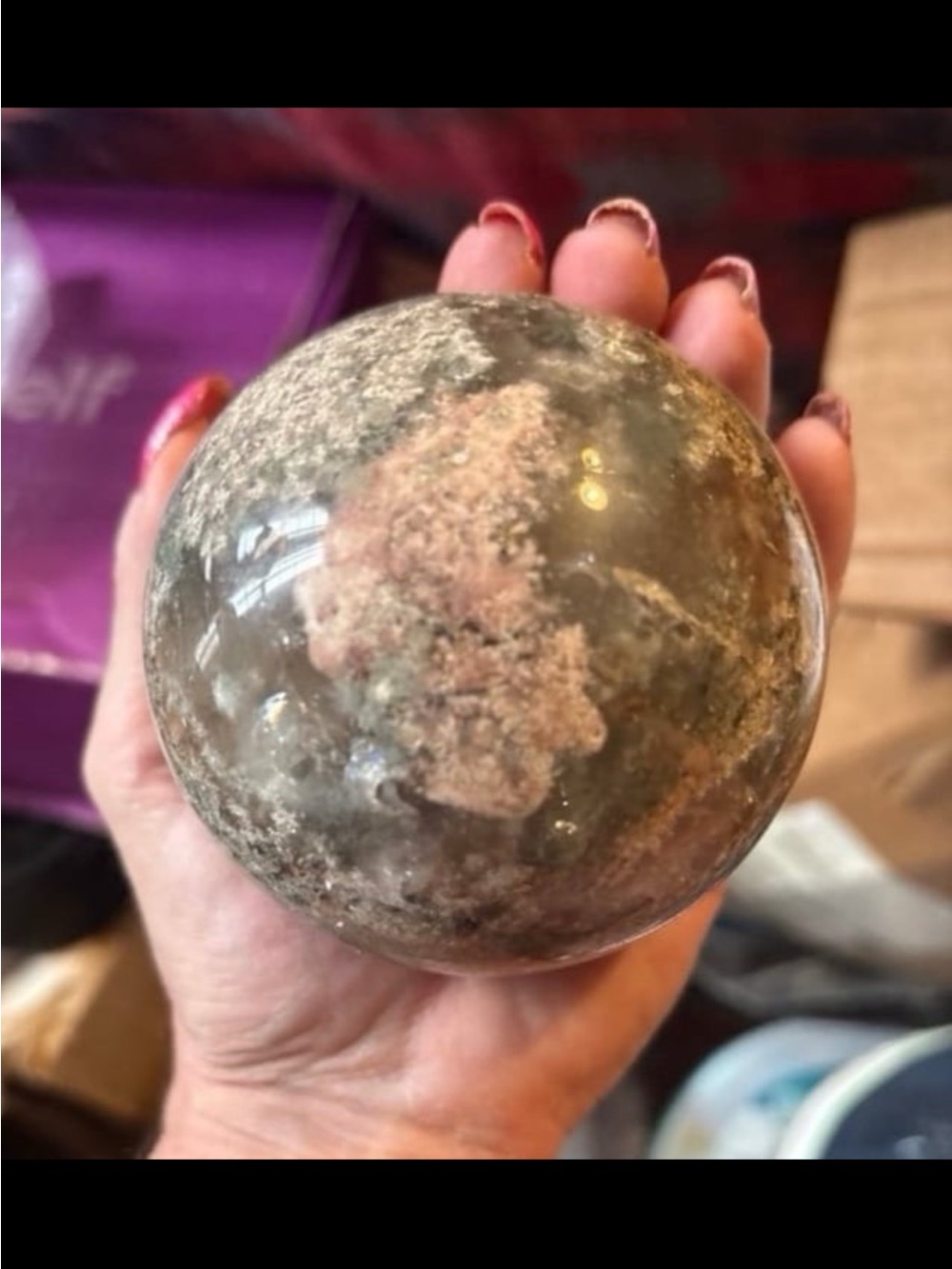 Thousand Layer Garden Quartz Sphere - Picture 2 of 5